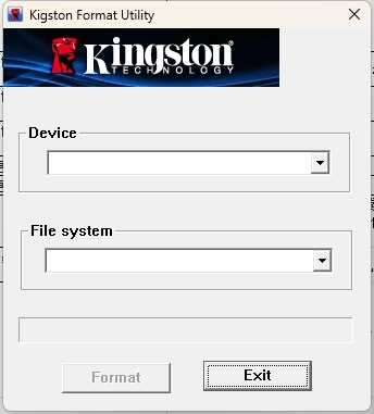 kingston format utility